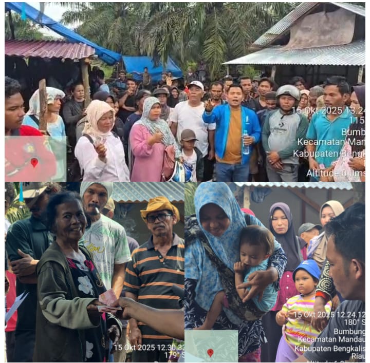 Hasil Panen Sawit Dibagikan, 192 KK Termasuk Lansia di Desa Bumbung Terima Manfaat Langsung